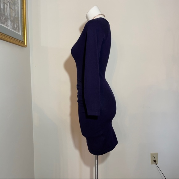 Pullover Factory Navy Sweater Dress Size: Extra Small - Picture 6 of 16